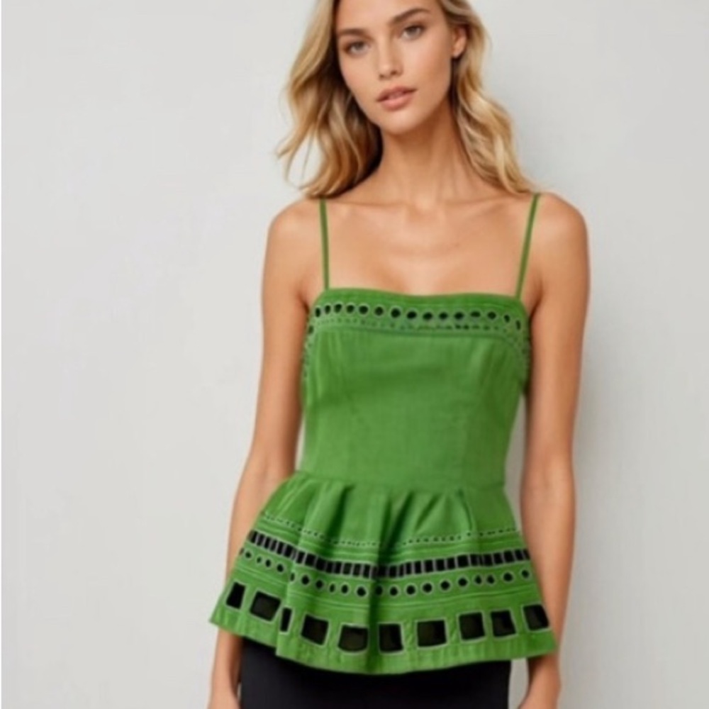 Anthropologie X Maeve Seaborne Corset Peplum Tank
